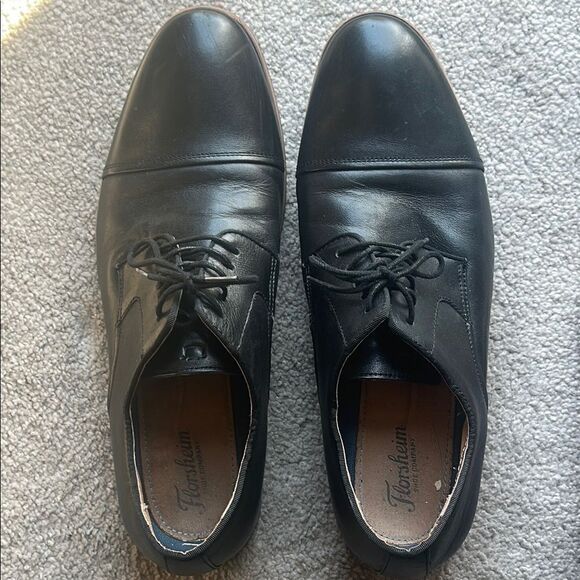 Men\'s Floresheim Francisco Cap-Toe Oxfords Black Leather Dress Shoes main image 10